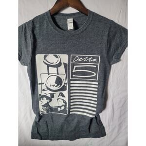 Delta 5    band  t shirt size Ladies  small heather gray